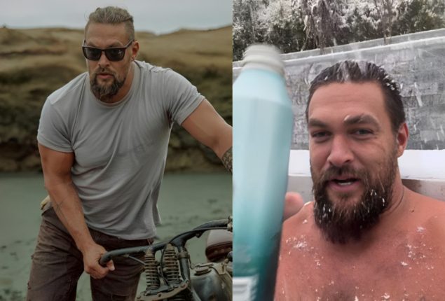 Jason Momoa Celebrates 44th Birthday with Snowy Hot Tub Session