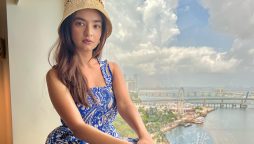 Anushka Sen turns heads in Miami with her vibrant blue outfit