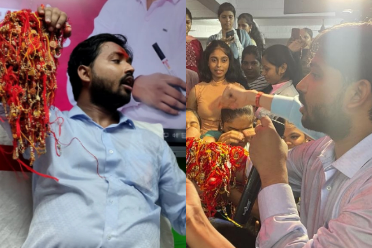 Renowned Online Educator Khan Sir Sets New Record with 7,000 Students Tie Him Rakhi