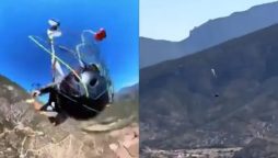 Man narrowly escapes death after parachute ropes get tangled