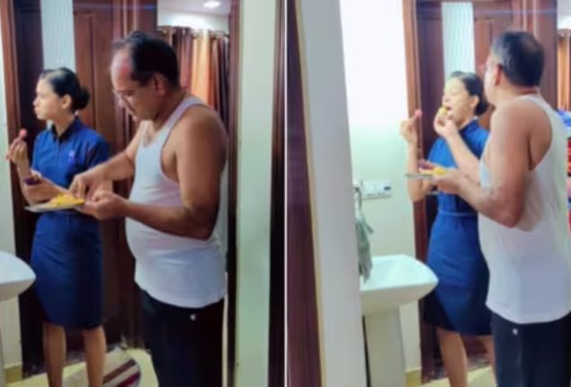 Dad's sweet gesture for flight attendant daughter goes viral