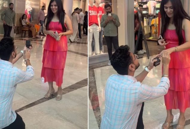 Mall Proposal Goes Viral After Girlfriend's Reaction