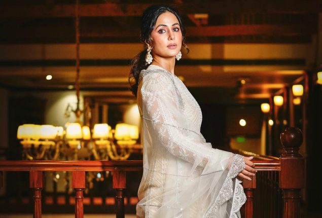 Hina Khan Radiates Elegance in Maroon Sharara