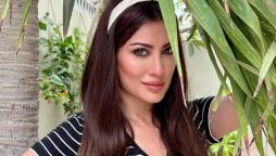 Mehwish Hayat Stuns in Enchanting Pictures Wearing Striped T-Shirt and Jeans