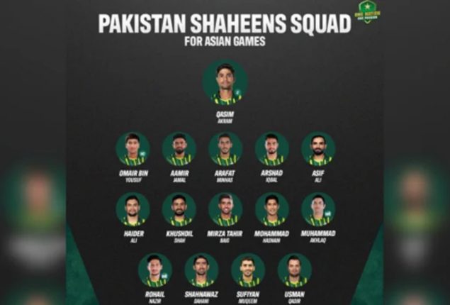 Pakistan announces 15-man squad for Asian Games