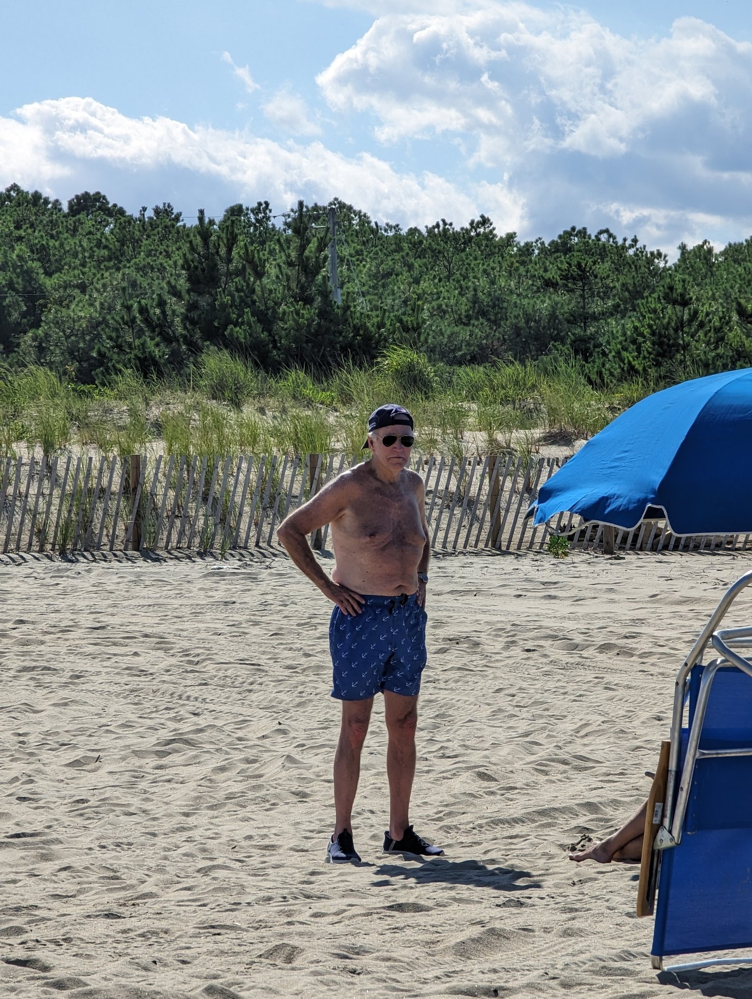 US President Joe Biden's on US beach.