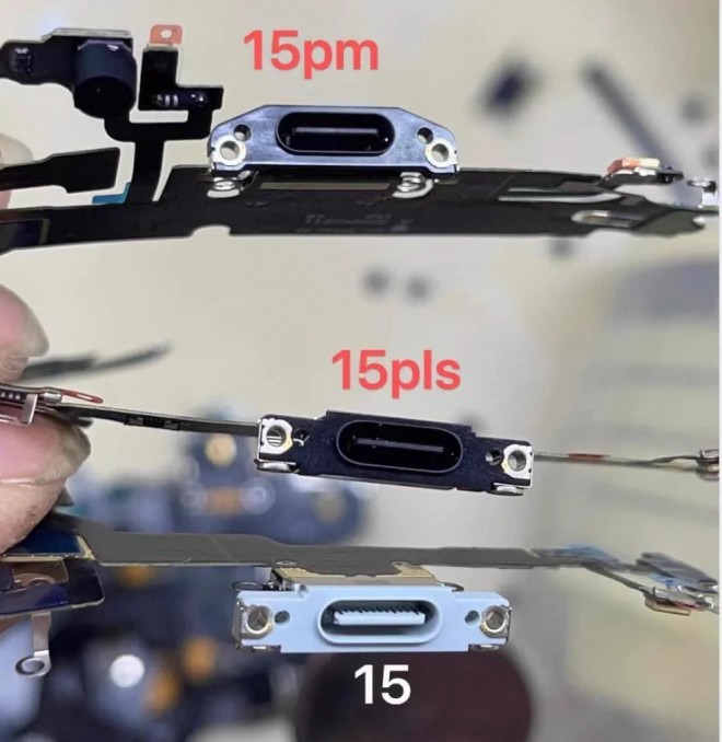 Apple iPhone 15 series USB-C charging connectors leak