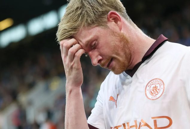 De Bruyne out for up to 4 months with hamstring injury