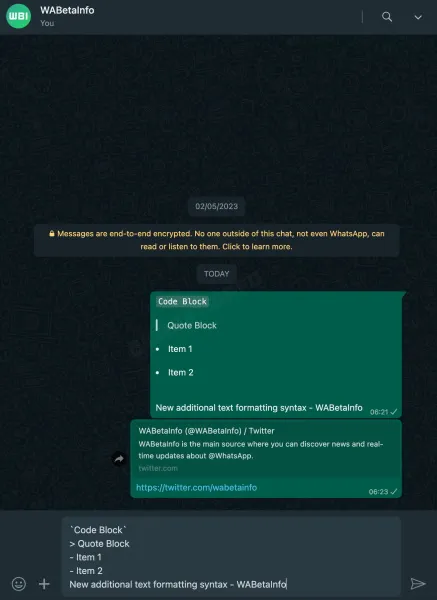 WhatsApp is likely to release new text formatting tools