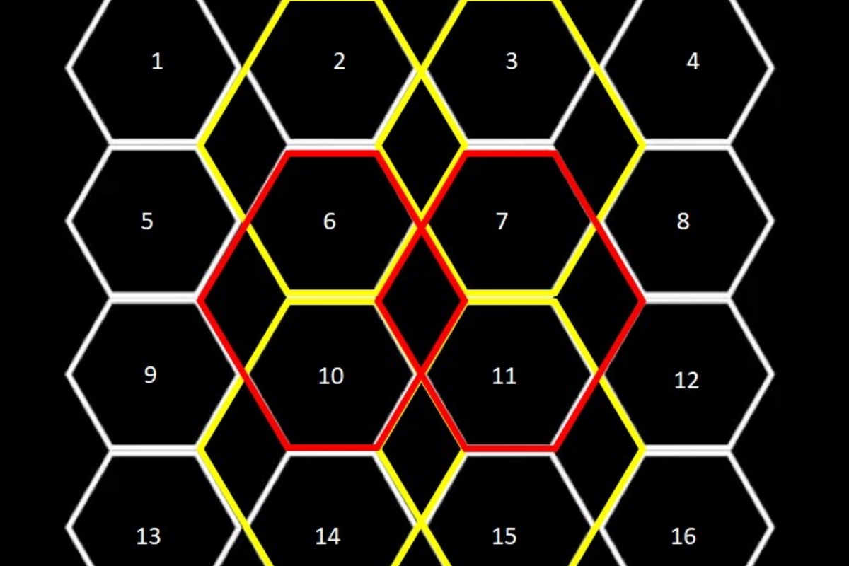Visual Test: How many hexagons do you see in this picture?