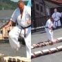 Man Breaks 198 Pine Boards with Feet in 1 Minute – Watch Now!