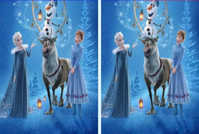 Spot the Difference: Spot two differences between the two Frozen pictures!