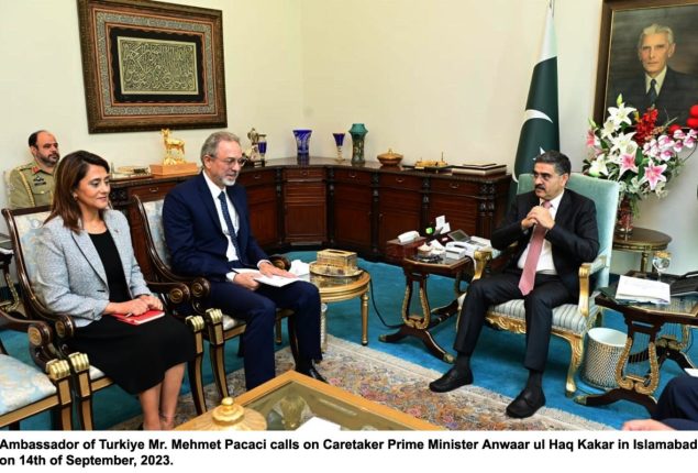 PM Kakar for expanding cooperation with Turkiye