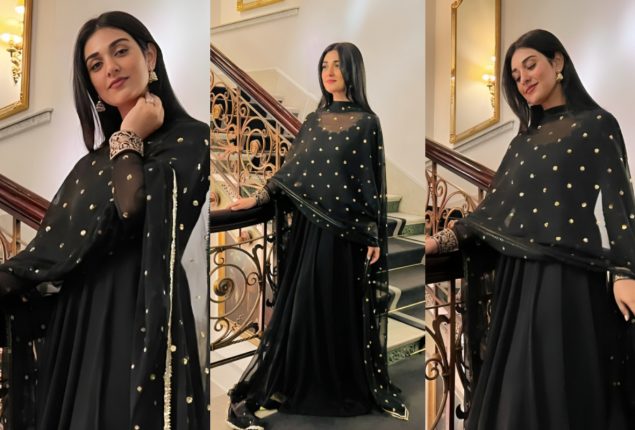 Sarah Khan Sizzles in Latest Black Outfit