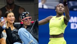 Bieber’s presence helps Gauff come back to beat Mertens at US Open