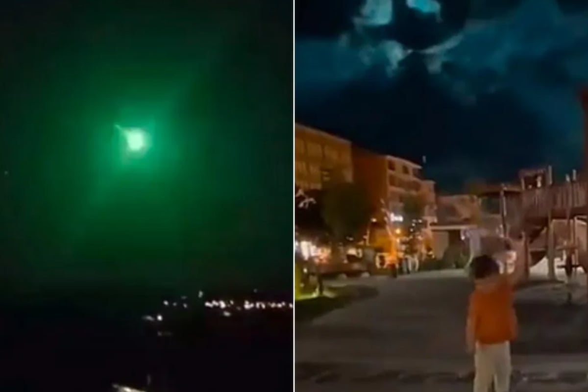 Green meteor streaks across Turkish sky, wows onlookers