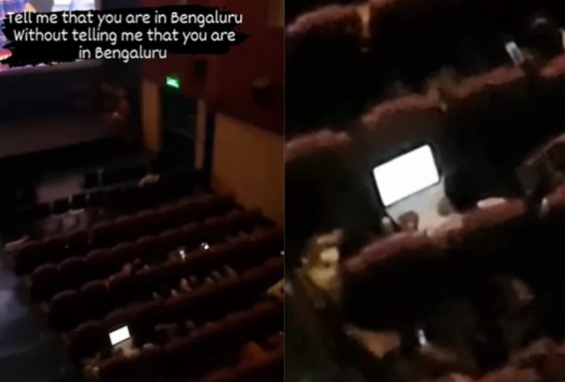 Bengaluru Man Multitasks, Works on Laptop While Watching Movie