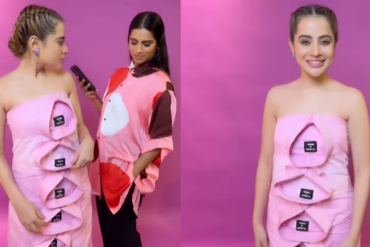 Uorfi Javed Stuns in Shirt Dress, Collaborates with Lilly Singh