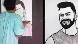 Virat Kohli Unique Tongue Art