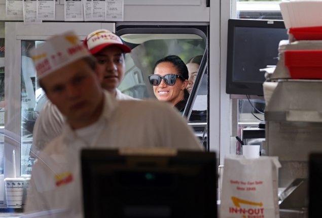 Meghan Markle seen at Prince Harry’s favorite fast food outlet