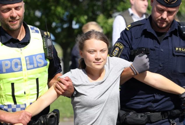 Greta Thunberg takes stand against oil, faces charges
