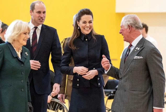 Prince William & Kate Middleton supported by King Charles