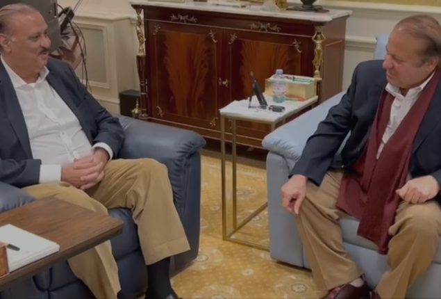 Raja Riaz joins PML-N after meeting Nawaz Sharif