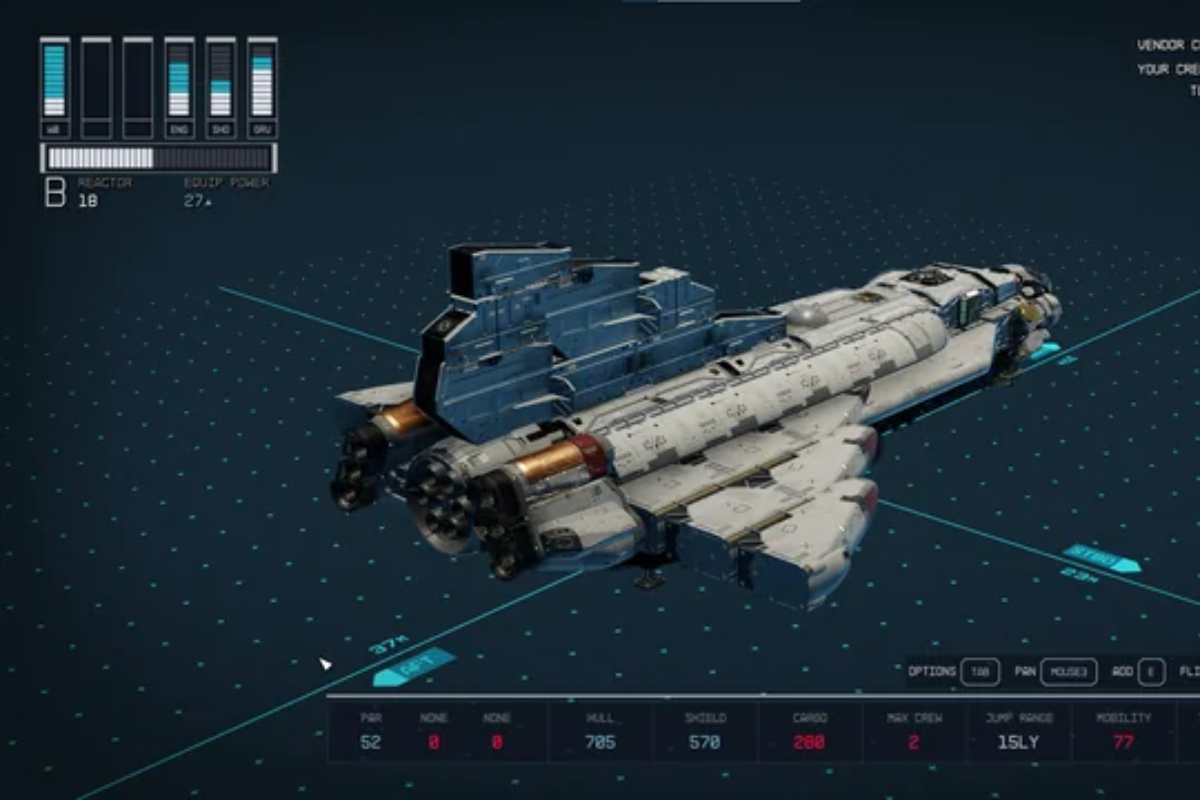 Starfield Player create the NASA Shuttle space in the game