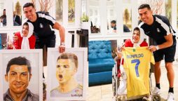 Ronaldo's Heartwarming Encounter with Iranian Painter Fatimah