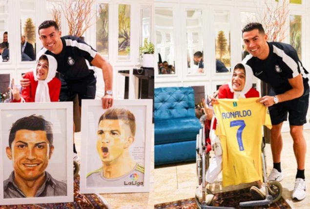 Ronaldo’s Heartwarming Encounter with Iranian Painter Fatimah