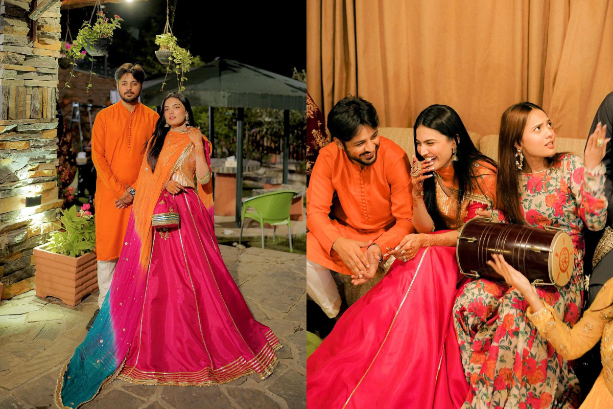 Iqra Kanwal looks spectacular in her Dholki funtion