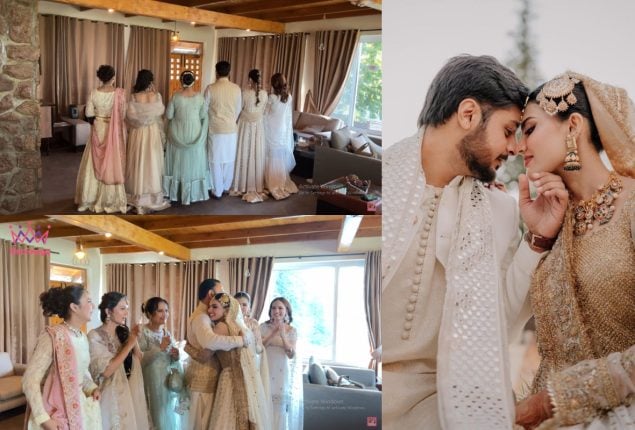 Check out Sistrology’s warm reaction when Iqra Kanwal appears in Nikkah’s dress