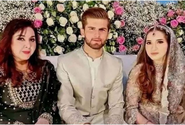 Javeria Saud Dazzles in Red Attire at Shahid Afridi’s Daughter’s Wedding