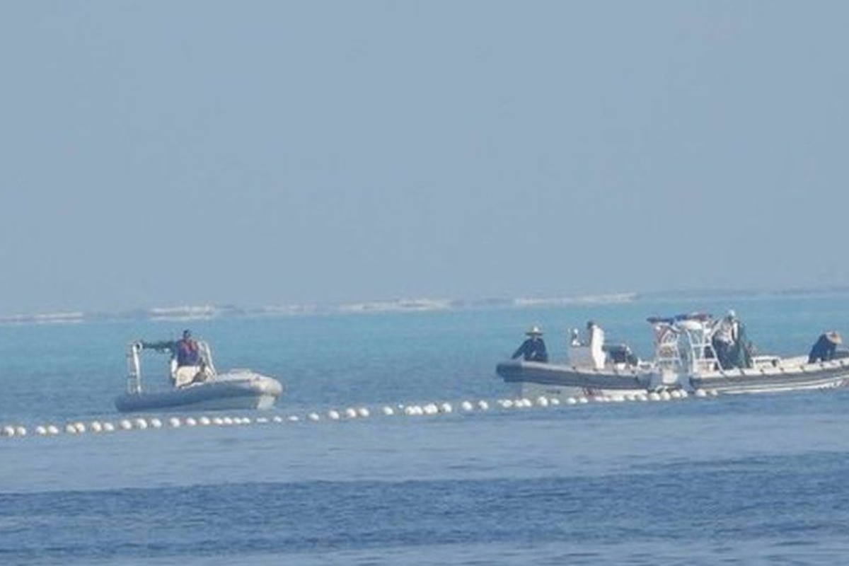 South China Sea Tension Rises as China Installs Floating Barrier