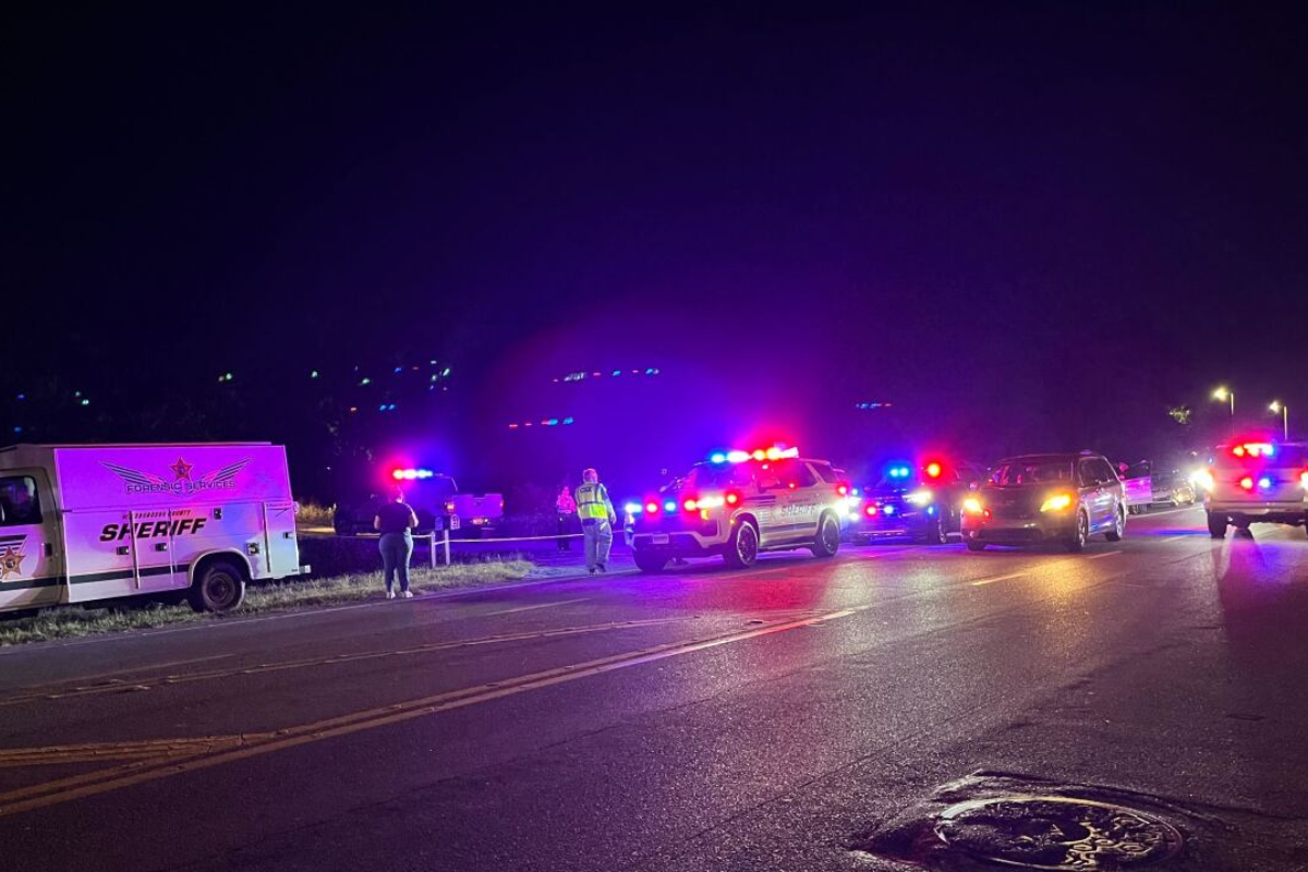 Freight train struck SUV