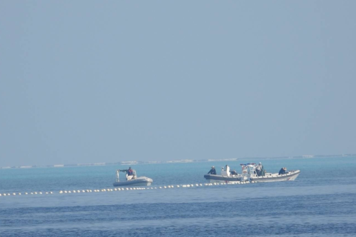 floating barrier South China Sea