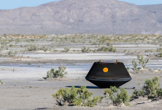 NASA asteroid sample Utah desert