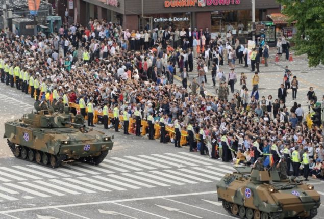 South Korea performs its first major military parade in 10 years
