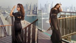 Sajjal Aly channels her inner glam in black bodycon dress