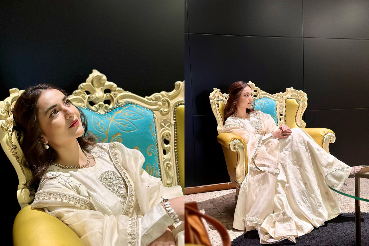 Yumna Zaidi looks elegant in white dress pictures