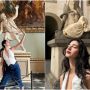 Mamya Shajaffar Visits Florence Museum in Bold Outfit