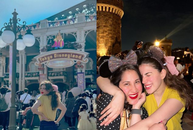 Naimal Khawar with Sisters in Disneyland Tokyo