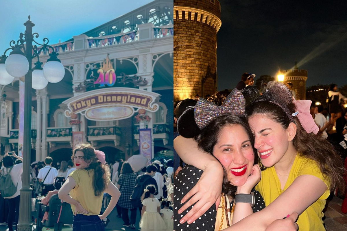Naimal Khawar with Sisters in Disneyland Tokyo