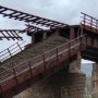 Railway service halted after bridge pillar collapse