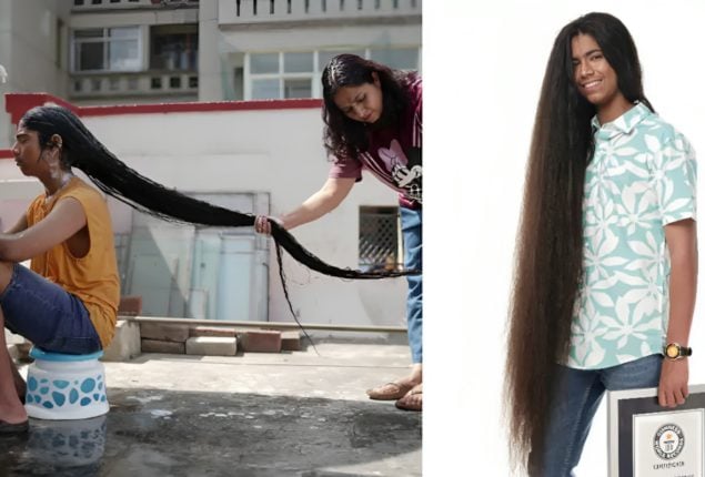 World Record: Indian Teenager’s Hair Reaches 4 Feet, 9.5 Inches