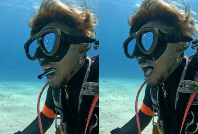 Viral Video: Fish Enters Diver’s Mouth