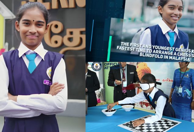 World Record For Blindfolded Chessboard Set by Malaysian Girl