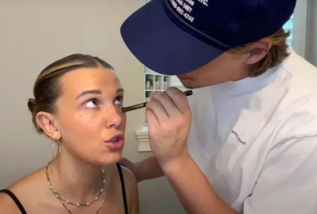 Millie Bobby Brown let her fiancé doing her makeup look, watch
