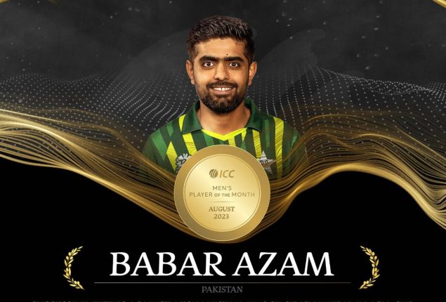 Babar Azam clinches ICC Player of the Month award for third time