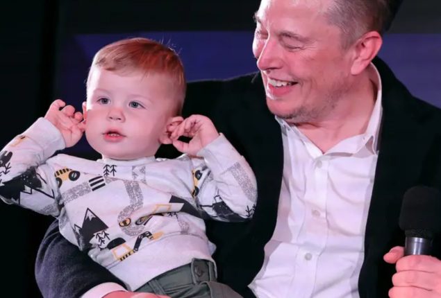 Elon Musk’s Son ‘X AE A-XII’ Visits Twitter HQ